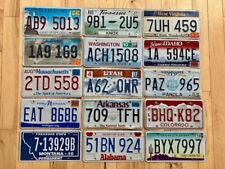 Gift Set of 15 Craft/Worn Condition License Plates picture