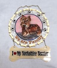 Amia Hand Painted Yorkshire Terrier Yorkie Dog Suncatcher picture