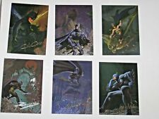 1995 Batman Master Series SPECTRA-ETCH FOIL FANTASY INSERT 6 CARD SET Skybox DC picture