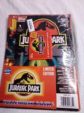 Vtg 1993 Jurassic Park Collector's Pack Topps Limited Edition Comic, Cards NEW picture