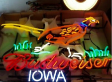 Pheasant Iowa Welcome Hunters Neon Sign 19 x15 Lamp Beer Bar Man Cave Wall Decor picture