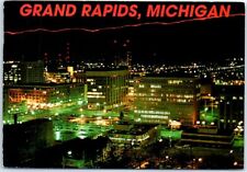 Postcard - Grand Rapids, Michigan, USA, North America - Night Time picture