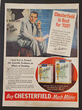 Ed Sullivan Chesterfield Cigarettes Print Ad 1953 Vintage picture