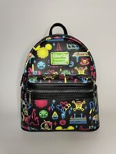Disney Parks Loungefly Neon Glow Disney Park Attraction Icons Mini Backpack NWT picture
