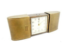 Brass 1940's VINTAGE SEMCO 7 JEWELS TRAVEL CLOCK picture