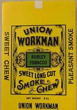 Antique Vintage 1910s - 1930s Union Workman Tobacco Large Label, Detroit, MI picture