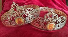Orthodox Christian Byzantine Wedding Crowns Goldplated (pair of 2)  picture