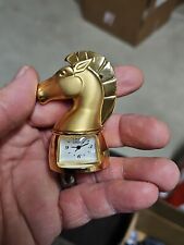 Linden Sir Charles Horse Clock. Needs Battery  picture