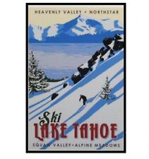 788 - Lake Tahoe Ski Poster Fridge Refrigerator Magnet picture