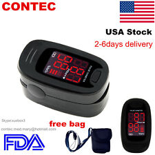Finger Pulse Oximeter Blood Oxygen Monitor SpO2 Heart Rate Tester Free Bag USA picture