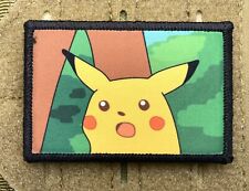 Surprised Pikachu Pokemon Meme Morale Patch / Military Badge ARMY Tactical 67 picture