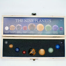 Natural Quartz Stone Sphere Nine Planets of The Solar System Kids Crystal Gift picture