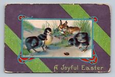 A Joyful Easter Postcard Bunny Rabbits picture