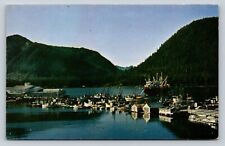 Harbor Petersburg Alaska Boats VINTAGE Postcard picture