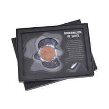 Muonionalusta Marvelous Meteorite Specimen Coin Cosmic Gem in Display Case BB picture