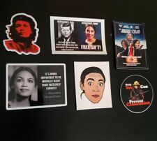 AOC A.O.C Funny Political Bumper Sticker Lot Of 6 Sexy JFK ANTI COMMUNISM  picture