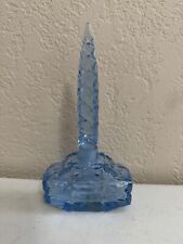 Vintage Czech Irice Blue Glass or Crystal Perfume Bottle picture