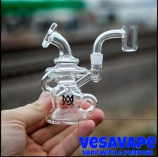 Hydra 4' Mini Recycler Glass Water Pipe Triple Perc Bong 10MM Joint picture