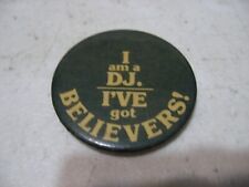 1979 David Bowie I Am A DJ I've Got Believers Pin Button - MISSING PIN - RARE picture