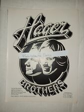 The Hager Brothers Vintage 1976 8x11 Magazine Ad picture