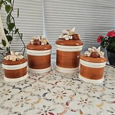 Vintage Seymour Mann Country Casual Shells Canister Set Brown Japan Rare Color  picture