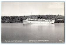 c1940's SS South American Ship Houghton County Hancock MI RPPC Photo Postcard picture