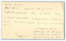 1952 James E Allen Secaucus New Jersey NJ East Paterson NJ Postal Card picture