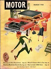 6 Motor Magazines, March 1958, Aug 1960, May 1952, March 1961, Aug 1955, Jan 195 picture