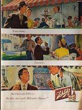 1949 vintage Schlitz beer ad. the beer that made Milwaukee famous.  picture