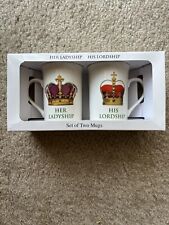 JUBILEE READY Leonardo Collection FINE CHINA His And Her Majesty Mugs NEW In Box picture