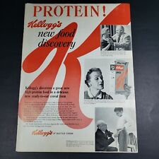 1950s Print Ad Kelloggs Protein Cereal Man Woman Dancing picture