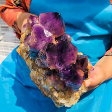 8.88LB Natural Amethyst quartz cluster crystal specimen mineral point Healing picture