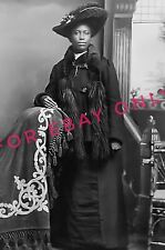Vintage Old 1880's Photo reprint of Victorian era African American Black Woman picture