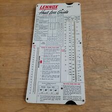 vintage Lennox heat gain & Loss guide Slide Ruler Calculator  picture