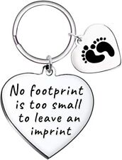 Baby Memorial Keychain- No Footprint is Too Small Infant Loss Sympathy Gift picture