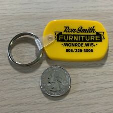 Ron Smith Furniture Monroe Wisconsin Yellow Keychain Key Ring #37879 picture