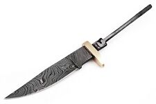 Handmade Damascus Steel Rat Tail Blank Blade for Knife Making Supplies 