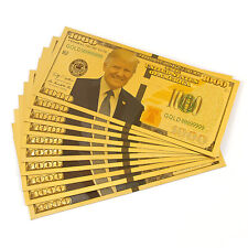 10X President Donald Trump New Colorized $1000 Dollar Bill Gold Foil Banknote picture