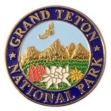 Vintage Grand Teton National Park Scenic Travel Souvenir Pin picture