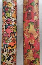 Vintage MCM Christmas Gift Wrapping Paper 2 Rolls picture