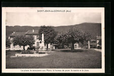 CPA Saint-Jean-de-Gonville, La Place, the post office, the town hall and the Jura  picture