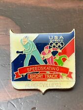 1992 USA Olympics Speedskating Short Track Albertville Collector Lapel Pin picture