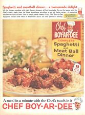 1961 Chef Boyardee Spaghetti Meatball Dinner Vintage Print Ad Homemade Delight picture