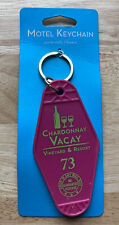 Gamago Chardonnay Vacay Vineyard & Resort 73 Motel Keychain Pink NOS picture