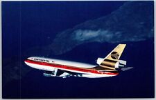Airplane Continental Airlines Proud Bird DC-10 Colorful Decor Postcard picture