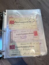 First National Bank NY Vintage Bank Check Lot of 3 1900s picture