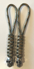 550 Paracord Knife Lanyard with Stainless Steel Skull Bead Set of 2 picture