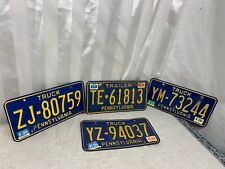 1976-2001 Four Vintage Pennsylvania USA License Plate Truck Trailer Collectible picture