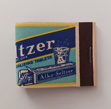 Alka-Seltzer Vintage Full Matchbook – Rare – Complete and Unstruck Pristine  picture