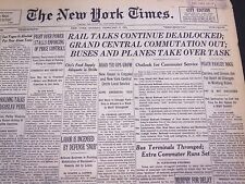 1951 FEBRUARY 5 NEW YORK TIMES - RAIL TALKS DEADLOCKED - NT 4281 picture